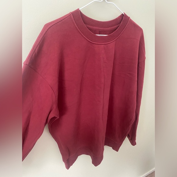 GUC Lululemon Perfectly Oversized Crew, Chianti, Size 4 - Picture 6 of 6